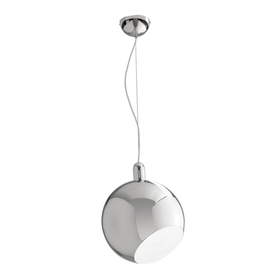 Sospensione in metallo cromo sfera orientabile 1XE27 non incl. D.30cm NARCISO Sospensione in metallo cromo sfera orientabile 1XE27 non incl. D.30cm NARCISO